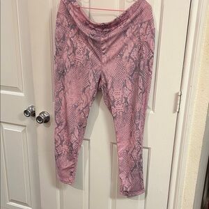 bebe Pink Snake Print Leggings